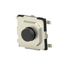 Black Round Button Tactile Switch, SPST 50 mA Surface Mount