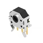 Black Cap Tactile Switch, SPST 1mA Through Hole