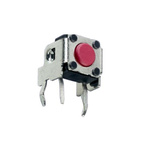 Red Tact Switch, SPST 50mA 5mm Through Hole