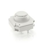White Momentary Tactile Switch, 1 NO 100mA 15mm PCB