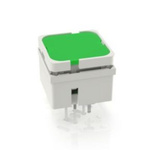 Green Momentary Tactile Switch, 1 NO 100mA 15mm PCB