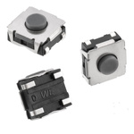 IP67 Grey Tact Switch, SPST 50mA 3mm Surface Mount