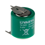 55608603059 | Varta V80H 3.6V NiMH Button Rechargeable Battery, 80mAh