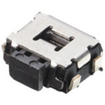 Black Tactile Switch, SPST 50 mA @ 12 V ac 1.65mm