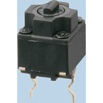 Black Tactile Switch, SPST 50 mA @ 30 V dc 7.45mm