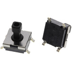 Plunger Tactile Switch, SPST 50 mA @ 24 V dc 4.7mm Through Hole
