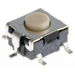 Button Tactile Switch, SPST 50 mA @ 24 V dc 0.8mm Through Hole
