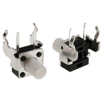 White Button Tactile Switch, SPST 50 mA @ 24 V dc 4.24mm