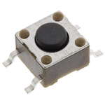 Grey Button Tactile Switch, SPST 50 mA @ 24 V dc 0.7mm Surface Mount