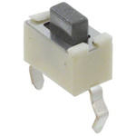 Grey Push Plate Tactile Switch, SPST 50 mA @ 12 V dc 4.3mm