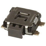 Black Push Plate Tactile Switch, SPST 50 mA @ 12 V dc 1.35mm