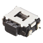 Black Push Plate Tactile Switch, SPST 50 mA @ 12 V dc 1.35mm