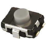 Grey Push Plate Tactile Switch, SPST 20 mA 2.5mm