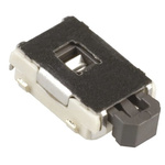 Black Push Plate Tactile Switch, SPST 50 mA @ 12 V dc 1.8mm