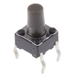 Grey Stem Tactile Switch, SPST 50 mA @ 12 V dc 9.5mm Surface Mount