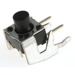Black Stem Tactile Switch, SPST 50 mA @ 12 V dc 5.85mm Surface Mount