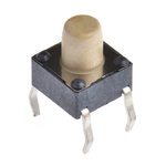 White Tactile Switch, SPST 50 mA @ 12 V dc 3.6mm Through Hole