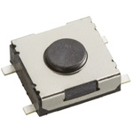 Black Tactile Switch, SPST 50 mA @ 12 V dc 0.5mm Surface Mount