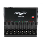 1001-0006-01 | Ansmann Powerline 8 Traveller Battery Charger For NiCd, NiMH AA, AAA with Worldwide plug
