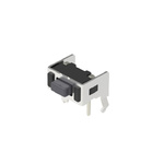 Grey Button Tactile Switch, SPST 50 mA Snap-In