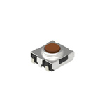 Brown Button Tactile Switch, SPST 50 mA 1.05mm Surface Mount