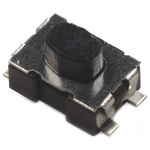 IP40 Black Button Tactile Switch, SPST 50 mA 2.11mm Surface Mount