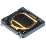 IP40 Black Flush Tactile Switch, SPST 50 mA Surface Mount