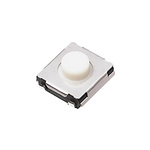 White Push Plate Tactile Switch, SPST 10 μA → 20 mA 0.2mm Surface Mount