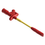 972307101 | Hirschmann Test & Measurement 10A Red Grabber Clip, 1kV Rating, 4mm Probe Socket Size
