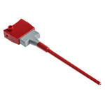 973053101 | Hirschmann Test & Measurement 4A Red Grabber Clip, 60V dc Rating - 4mm Tip Size, 4mm Probe Socket Size