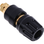 930103700 | Hirschmann Test & Measurement 35A, Black Binding Post With Brass Contacts and Gold Plated - 8mm Hole Diameter