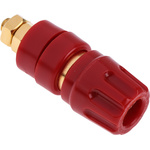 930103701 | Hirschmann Test & Measurement 35A, Red Binding Post With Brass Contacts and Gold Plated - 8mm Hole Diameter