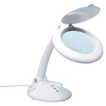 RS PRO LED Magnifying Lamp with Table Lamp, 3 dpt, 12 dpt, 125mm Lens