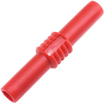 RS PRO Red, Female Banana Coupler With Brass contacts and Nickel Plated