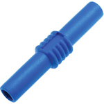 RS PRO Blue, Female Banana Coupler With Brass contacts and Nickel Plated