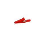 RS PRO Crocodile Clip, Nickel Plated Brass Contact, 8A, Red