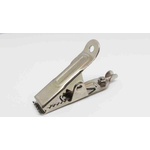 RS PRO Crocodile Clip, Nickel-Plated Steel Contact, 25A, Silver