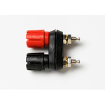 6883 | Pomona 30A, Black, Red Binding Post With Brass Contacts and Nickel Plated - 3.91mm Hole Diameter