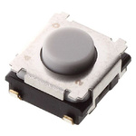 Black, Grey Push Plate Tactile Switch, SPST 20 mA Surface Mount