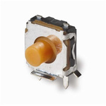 IP67 Silver Momentary Tactile Switch, SPST 50 mA Surface Mount