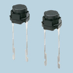 Black Tactile Switch, SPST 50 mA @ 12 V ac 5mm