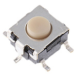 Button Tactile Switch, SPST 50 mA @ 24 V dc 0.8mm Through Hole
