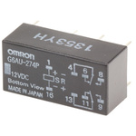 Omron DPDT PCB Mount Latching Relay - 2 A, 12V dc