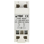 Relpol DPST DIN Rail Non-Latching Relay - 25 A, 253V ac For Use In Automation, Catering, Control with Single Phase