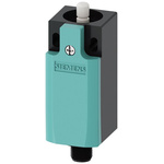 Siemens 3SE51 Series Round Plunger Safety Switch, 2NC/1NO, IP65, 5P, Plastic Housing, 125V ac Max, 4A Max