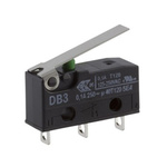 ZF Short Lever Micro Switch, Solder Terminal, 100 mA @ 30 V dc, SPDT