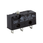 ZF Button Micro Switch, Solder Terminal, 6 A @ 250 V ac, SPDT