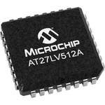 Microchip 512kbit EPROM 32-Pin PLCC, AT27LV512A-90JU