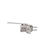 RS PRO Long Straight Lever Microswitch, Quick Connect Terminal, 16A @ 250V ac, SPDT, IP40