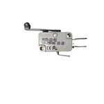 RS PRO Long Roller Lever Microswitch, Quick Connect Terminal, 16A @ 250V ac, SPDT, IP40